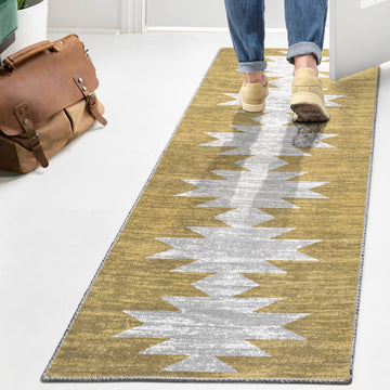 Chayton Minimalist Geometric Machine-washable Area Rug